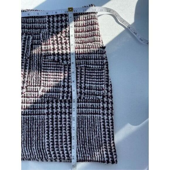 T4 Tweed Mini Skirt Plaid Checkered Career Party Skirt - Picture 5 of 6